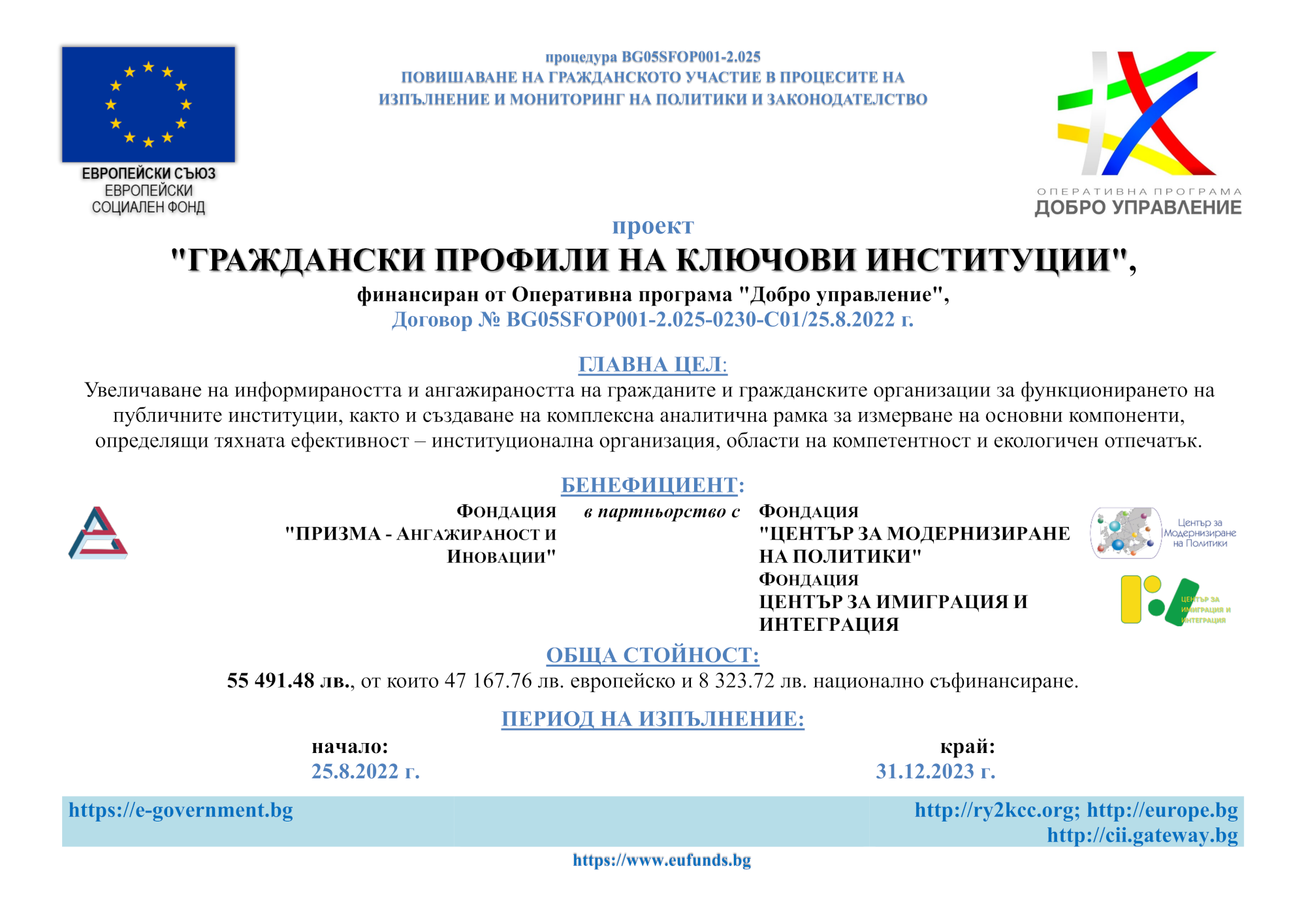 Плакат по проекта
